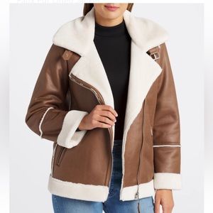 vigoss faux fur, vegan leatherjacket